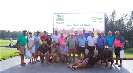 Luxury Golf Tours and Pacific Golf Group host 10 international golf tournaments and 100 golfers. In Da Nang, Viet Nam, March 2017.